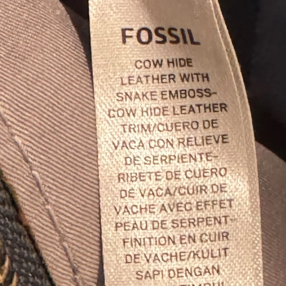 Fossil Amelia Hobo Shoulder Bag Cow Hide Leather‎ Twilight Blue Gold Hardware
